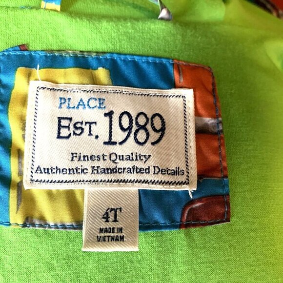 Children's Place Waterproof Cars Jacket/Vintage 4T - Picture 11 of 12